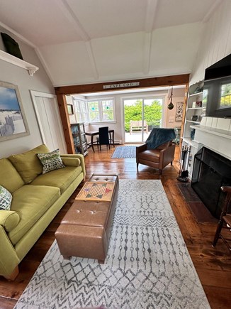 Harwich Port Cape Cod vacation rental - Living Room & Fireplace