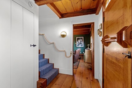 Eastham Cape Cod vacation rental - Stair details showcase the homes craftsmanship and style