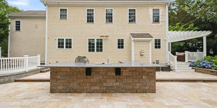 Mashpee Cape Cod vacation rental - Great outdoor kitchen and bar area
