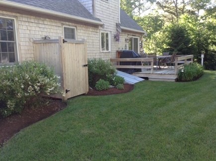 Brewster Cape Cod vacation rental - Beautiful backyard with deck, grill and outdoor shower