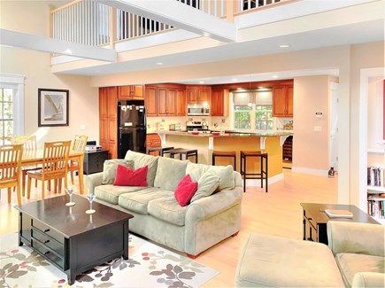 East Harwich Cape Cod vacation rental - Enjoy Comfortable seating with this open living , Kitchen, Dining area- flat screen TV in the living area