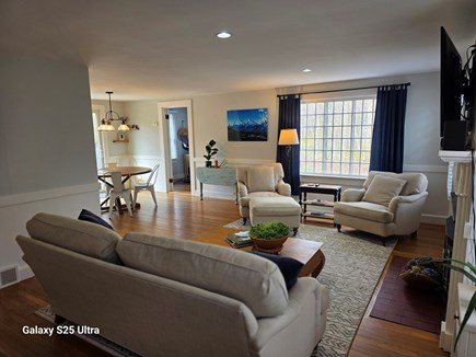 Harwich Cape Cod vacation rental - Living room open to dining area