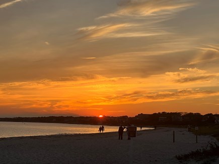 Harwich Port Cape Cod vacation rental - Bank Street Beach at sunset — where your visit becomes a memory.