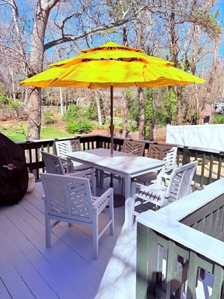 Hyannis Cape Cod vacation rental - Deck out back w/ seating for 6 & gas grill