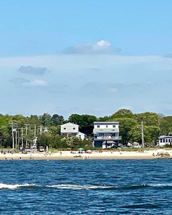 Wareham, Swift's Beach MA vacation rental - View of beach and house from the water