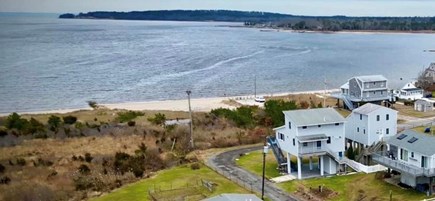Wareham, Swift's Beach MA vacation rental - Aerial view of the house and beach
