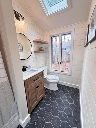 New Seabury Cape Cod vacation rental - Guest bath features bathtub/shower combo and heated floors