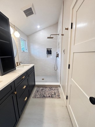 New Seabury Cape Cod vacation rental - Primary ensuite bathroom with stand-up shower and heated floors