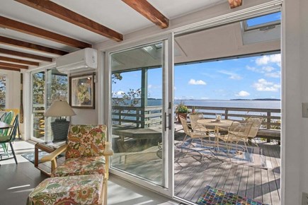 Orleans Cape Cod vacation rental - Direct access to the deck overlooking the water