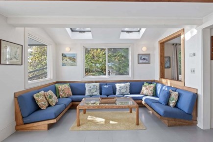 Orleans Cape Cod vacation rental - Large wrap around couch, great for catching up with family