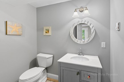 Brewster Cape Cod vacation rental - Lower level shared bathroom with shower.