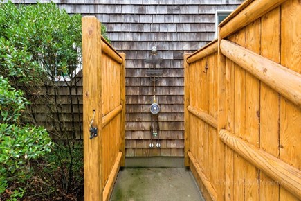 Brewster Cape Cod vacation rental - Outdoor shower makes it easy to rinse off post-beach.