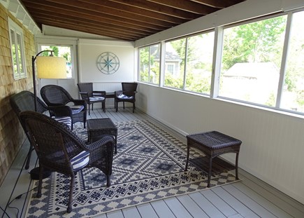 Barnstable Cape Cod vacation rental - Screened-in porch! Great place for morning coffee 