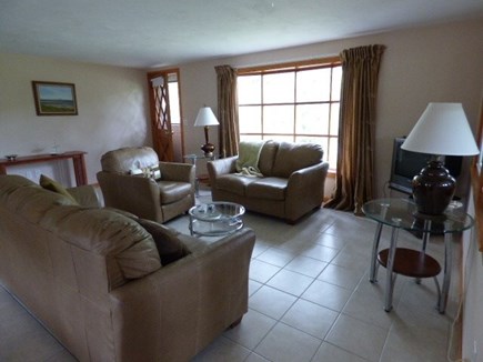 Dennis Cape Cod vacation rental - Living room open to kitchen and dinning area