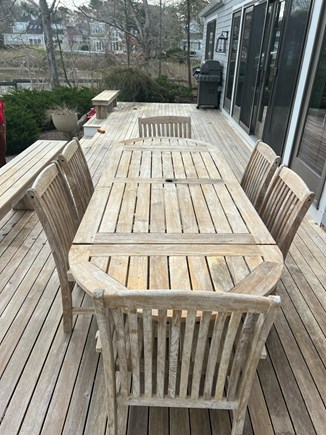 New Seabury, Mashpee Cape Cod vacation rental - Back Deck dining area