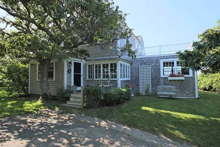 East Dennis Cape Cod vacation rental - Front partial view from road side