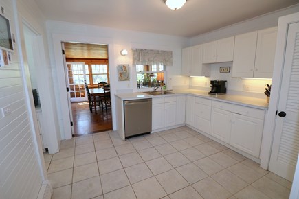 East Dennis Cape Cod vacation rental - Partial Kitchen View. New stainless gas range & refrig to Left