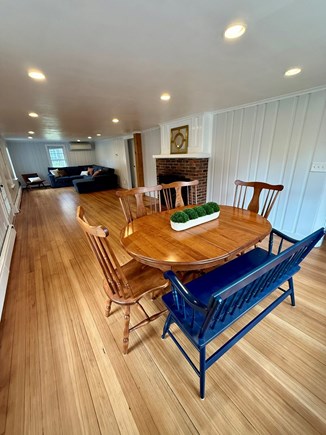 Pocasset Cape Cod vacation rental - Spacious living and dining room with fireplace.