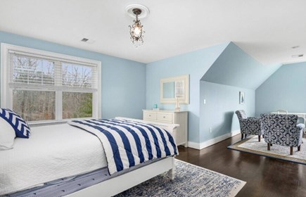 East Sandwich Cape Cod vacation rental - Bedroom #2, queen bed, private bath, sitting area with water view