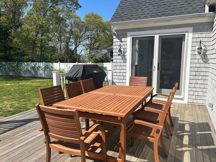 East Sandwich Cape Cod vacation rental - Patio with brand new expandable table and Weber grill