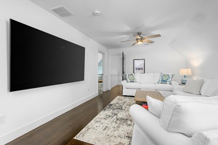East Sandwich Cape Cod vacation rental - Den has HUGE wall mounted TV -- perfect for movie night!