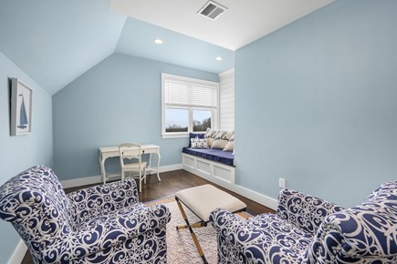 East Sandwich Cape Cod vacation rental - Bedroom #2 sitting area with window bench (partial water views!)