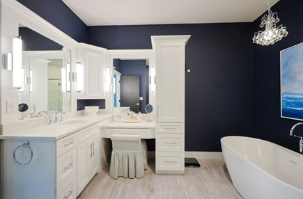 East Sandwich Cape Cod vacation rental - Master bathroom vanity/sitting area