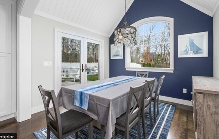East Sandwich Cape Cod vacation rental - Dining area, table extends and seats up to 10.