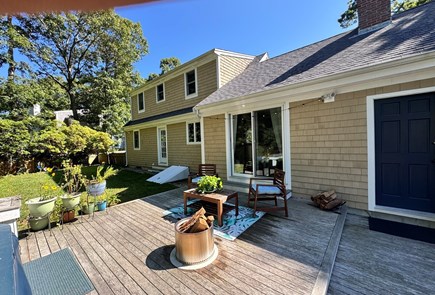 Osterville Cape Cod vacation rental - Outdoor entertaining with fire pit!