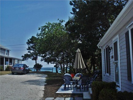 South Chatham Cape Cod vacation rental - View from front of cottage to water (owner's house is on left)