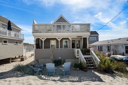 Plymouth, White Horse Beach MA vacation rental - 2nd level balcony, covered deck, ocean views, steps from ocean