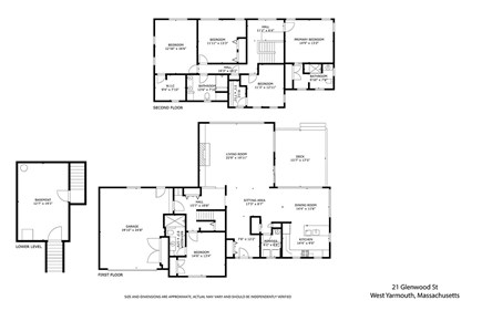 West Yarmouth Cape Cod vacation rental - Floor Plans