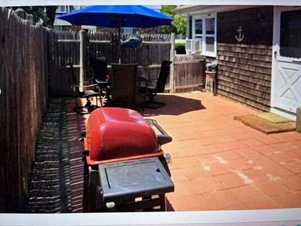 South Yarmouth Bass River Cape Cod vacation rental - Patio grill ,table , beach  chairs