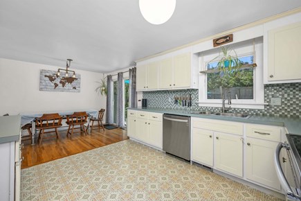 Eastham Cape Cod vacation rental - Kitchen flows into dining area