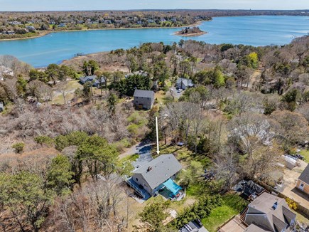 Eastham Cape Cod vacation rental - Aerial of property and nearby cove