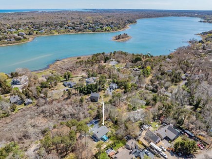 Eastham Cape Cod vacation rental - Aerial of property and nearby cove