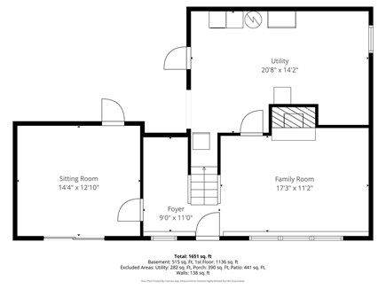 Eastham Cape Cod vacation rental - First floor plan