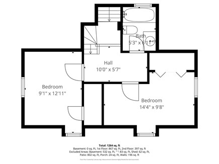 Osterville Cape Cod vacation rental - Second Floorplan