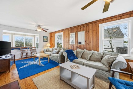 Bourne, Buzzards Bay Cape Cod vacation rental - Living room with two sofas, offering ample seating and a comfortable gathering space for relaxing, entertaining, or spending time with family and frie