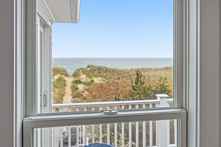 Bourne, Buzzards Bay Cape Cod vacation rental - Upstairs window with a view of the beach