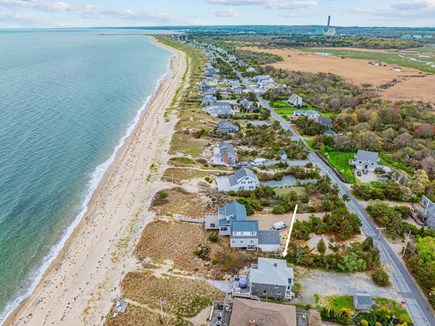 Bourne, Buzzards Bay Cape Cod vacation rental - Aerial view showing the property’s close proximity to the beach