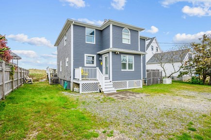 Bourne, Buzzards Bay Cape Cod vacation rental - Front deck offering a welcoming outdoor space at the entrance of the home