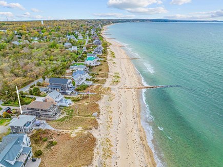 Bourne, Buzzards Bay Cape Cod vacation rental - Aerial view of the property with the beach nearby