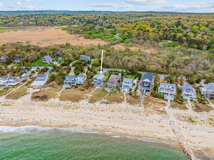 Bourne, Buzzards Bay Cape Cod vacation rental - Aerial view showing the property’s close proximity to the beach