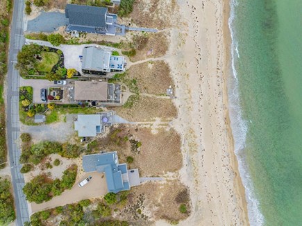 Bourne, Buzzards Bay Cape Cod vacation rental - Aerial view showing the property’s close proximity to the beach