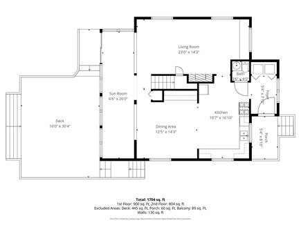 Bourne, Buzzards Bay Cape Cod vacation rental - First floor plan