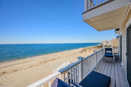 East Sandwich Cape Cod vacation rental - Connected balcony overlooking the beach between Bedroom 2 & Bedroom 3