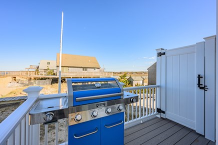 East Sandwich Cape Cod vacation rental - Gas grill on 1st floor deck and outdoor shower