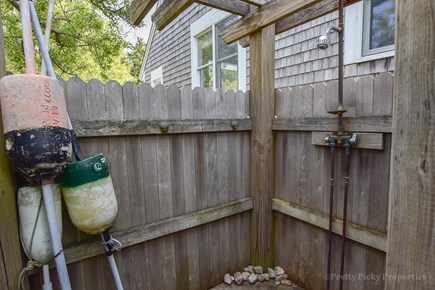 Brewster Cape Cod vacation rental - After a full day at the beach rinse off at the outdoor shower.