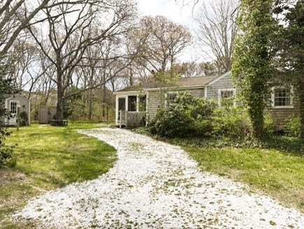 Eastham Cape Cod vacation rental - Cottage Driveway to Yard